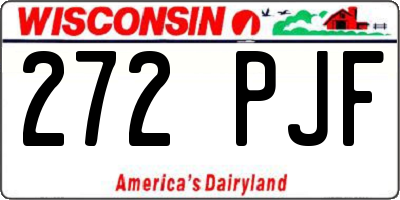 WI license plate 272PJF