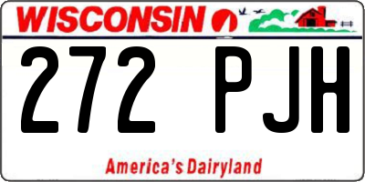 WI license plate 272PJH
