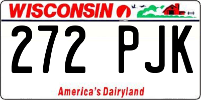 WI license plate 272PJK