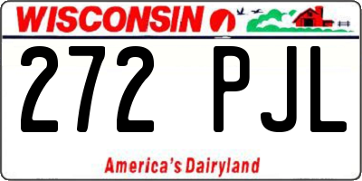 WI license plate 272PJL