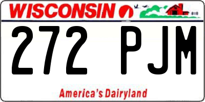 WI license plate 272PJM