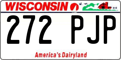 WI license plate 272PJP