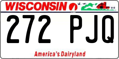 WI license plate 272PJQ