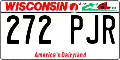 WI license plate 272PJR