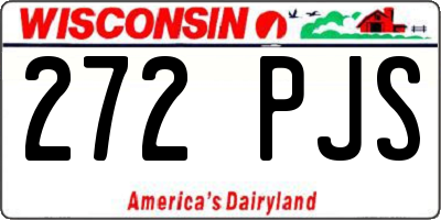 WI license plate 272PJS