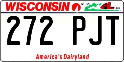 WI license plate 272PJT