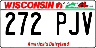 WI license plate 272PJV