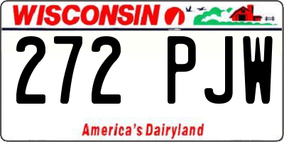 WI license plate 272PJW