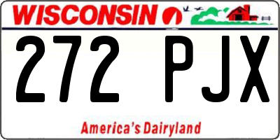 WI license plate 272PJX
