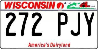 WI license plate 272PJY