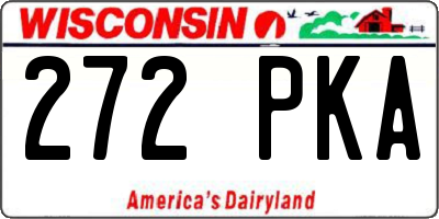 WI license plate 272PKA