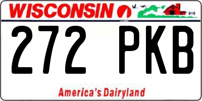WI license plate 272PKB