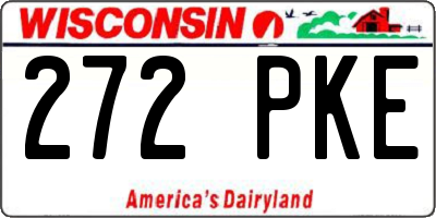 WI license plate 272PKE