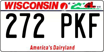 WI license plate 272PKF