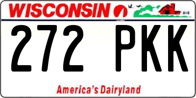 WI license plate 272PKK