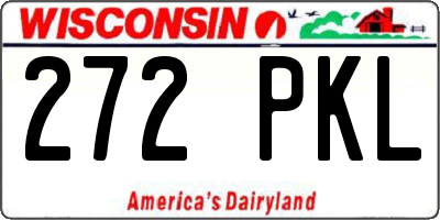 WI license plate 272PKL