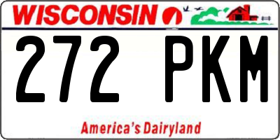 WI license plate 272PKM