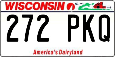 WI license plate 272PKQ