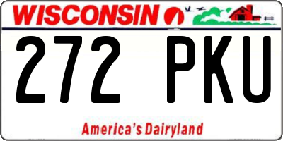 WI license plate 272PKU