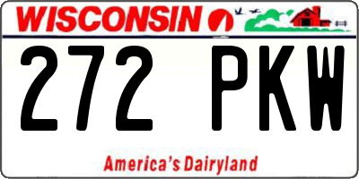 WI license plate 272PKW