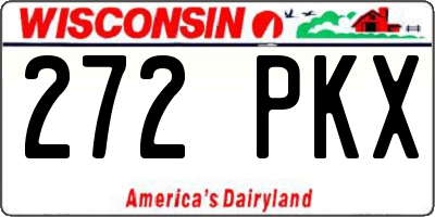 WI license plate 272PKX