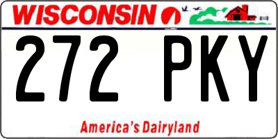 WI license plate 272PKY