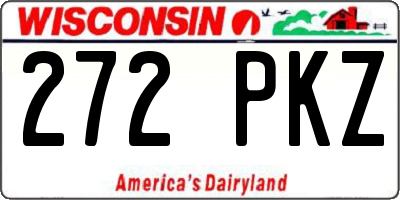 WI license plate 272PKZ