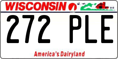 WI license plate 272PLE