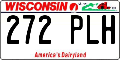 WI license plate 272PLH