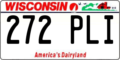 WI license plate 272PLI