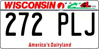WI license plate 272PLJ