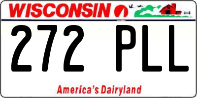 WI license plate 272PLL