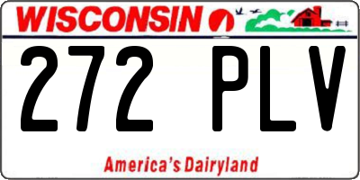 WI license plate 272PLV