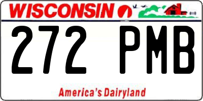 WI license plate 272PMB