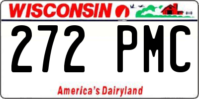 WI license plate 272PMC