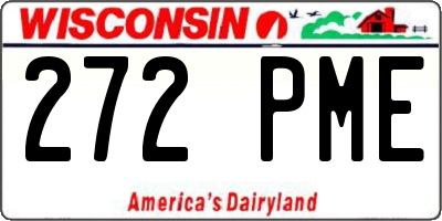 WI license plate 272PME