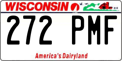 WI license plate 272PMF