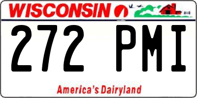 WI license plate 272PMI