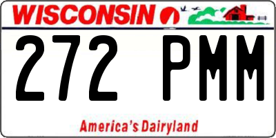 WI license plate 272PMM