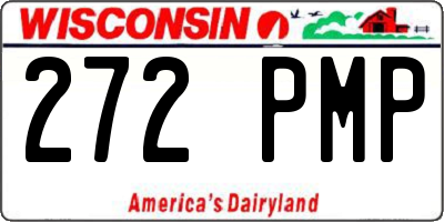 WI license plate 272PMP