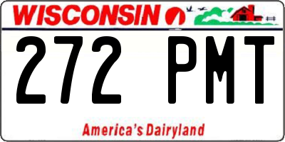 WI license plate 272PMT