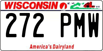 WI license plate 272PMW