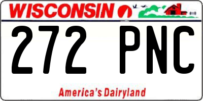 WI license plate 272PNC