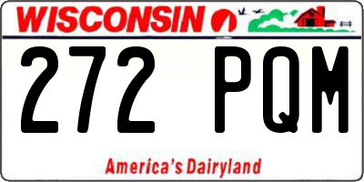 WI license plate 272PQM