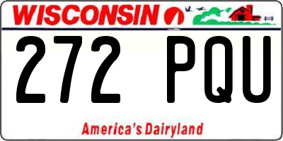 WI license plate 272PQU