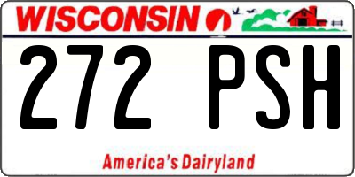 WI license plate 272PSH