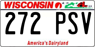 WI license plate 272PSV