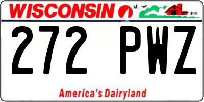 WI license plate 272PWZ
