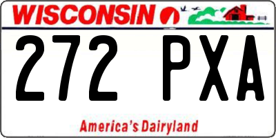 WI license plate 272PXA