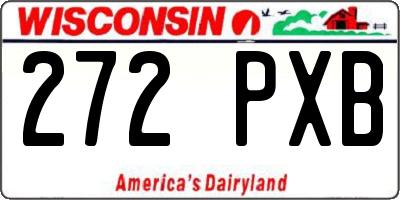 WI license plate 272PXB